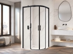 Paroi douche quart de rond, sur mesure, noir
