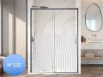 Paroi de douche coulissante sur mesure, Metal Gun verre opaque  - VERSAILLES