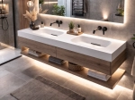 Double washbasin countertop, GLASGOW 40 CF DOUBLE colours