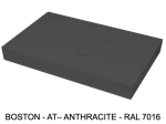 Plan vasque avec lavabo intégré au angle arrondi, L. 60 à 200 cm x l. 40 à 60 cm, résine minérale ACRYSTONE® de couleurs, Finition lisse, Livraison Offerte et Rapide.