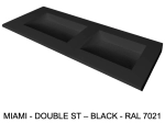 Plan vasque Design, sur mesure, Largeur 120 à 200 cm x Profondeur 40 à 60 cm, résine minérale de couleurs ACRYSTONE® Finition lisse, Livraison Offerte et Rapide.