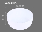 Vasque SIMANTRA ronde 33 cm en céramique blanc brillant. Format compact idéal petites salles de bains et WC. À poser, entretien facile. Livraison gratuite.