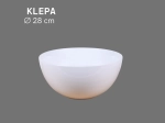 Vasque KLEPA ronde 28 cm en céramique blanc brillant. Mini lavabo idéal petites salles de bain et WC. À poser, sans trop-plein. Livraison gratuite.
