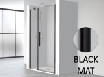 Porte de douche pivotante, avec une paroi fiche en alignement, Largeur 63 à 97 cm + Fixe de 23 à 55 cm, Hauteur 195 cm, traitement anti calcaire, Garantie 5 ans, Livraison offerte