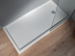 Receveur de douche trapèze avec rebord, résine MONTANA TRAPEZE "C"