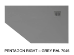 Pentagonal shower tray with corner drain - PENTAGON