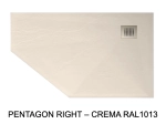 Pentagonal shower tray with corner drain - PENTAGON