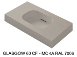 Plan vasque, suspendu, lavabo design de 60 cm, de couleurs GLASGOW 60 CF