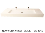 Plan vasque Design, sur mesure, Largeur 150 à 200 cm x Profondeur 40 à 60 cm, résine minérale ACRYSTONE® SOLID-SURFACE Finition lisse, Livraison Offerte et Rapide.