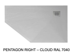Pentagonal shower tray with corner drain - PENTAGON