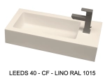 Håndvask, specialfremstillet, ophængt, LEEDS LV55 resin
