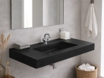 Plan vasque lavabo sur mesure : L 60 à 201 x P 40 à 51 cm, finition lisse mate, 10 couleurs au choix, Anti bactérien, résine Akrytan® teinté dans la masse, Livraison Offerte.