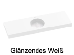 PMR-Waschbecken, geeignet für Personen mit eingeschränkter Mobilität, L. 80 bis 200 cm x T. 46 bis 80 cm, hochwertiges Verbundharz, glatte weiße Oberfläche, kostenlose Lieferung.