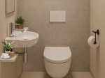 Lave mains wc rond 23x39 cm en céramique suspendu, robinetterie à droite. LIVRAISON GRATUITE delai  4-5 jours.
