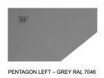 Pentagonal shower tray with corner drain - PENTAGON