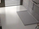 Bac douche italienne design, avec évacuation d'eau dans la largeur, Largeur 120 à 200 x l. 70 à 100 cm, Extra plat, résine minérale anti glissant,  LIVRAISON OFFERT