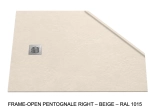Receveur de douche pentagonal avec seuil anti-débordement – FRAME-OPEN