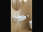 Lave-mains VASILIKA 55 cm blanc brillant. Rectangulaire UP-SLIM, murale ou à poser avec trop-plein. Céramique premium, garantie 10 ans. Livraison gratuite.
