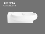 Vasque murale compacte ASTOPIA 42,5 cm blanc brillant. Idéale WC et petite salle de bain. Design ovale, gain de place, garantie 10 ans. Livraison gratuite.