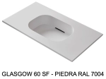 Plan vasque système d’évacuation discret L 70 à 201 x P 40 à 51 cm, finition lisse mate, 10 couleurs, Anti bactérien, résine Akrytan® teinté dans la masse, Livraison Offerte.