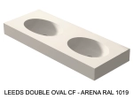 Plan vasque lavabo sur mesure : L 120 à 201 x P 40 à 51 cm, finition lisse mate, 10 couleurs au choix, Anti bactérien, résine Akrytan® teinté dans la masse, Livraison Offerte.
