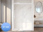 Paroi de douche coulissante sur mesure, Blanc verre opaque - VERSAILLES