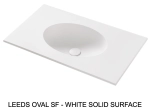 Plan vasque lavabo sur mesure : L 60 à 201 x P 40 à 51 cm, finition lisse mate, 10 couleurs au choix, Anti bactérien, résine Akrytan® teinté dans la masse, Livraison Offerte.