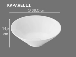 Vasque KAPARELLI ronde 41 cm en céramique blanc brillant. Design moderne avec rebord large. À poser, sans trop-plein. Garantie 10 ans. Livraison gratuite.