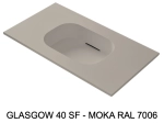 Plan vasque système d’évacuation discret L 50 à 201 x P 40 à 51 cm, finition lisse mate, 10 couleurs, Anti bactérien, résine Akrytan® teinté dans la masse, Livraison Offerte.