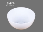 Vasque KLEPA ronde 28 cm en céramique blanc brillant. Mini lavabo idéal petites salles de bain et WC. À poser, sans trop-plein. Livraison gratuite.