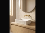 Vasque MARKAT 50x34 cm en céramique blanc brillant. Lavabo rectangulaire design moderne avec parois fines. Garantie 10 ans. Livraison gratuite.