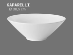Vasque KAPARELLI ronde 41 cm en céramique blanc brillant. Design moderne avec rebord large. À poser, sans trop-plein. Garantie 10 ans. Livraison gratuite.