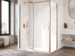 Paroi de douche coulissante, avec retour fixe, cuivre - TOURS