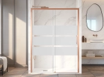 Porte de douche coulissante, Cuivre verre opaque - NANTES