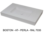Plan vasque avec lavabo intégré au angle arrondi, L. 60 à 200 cm x l. 40 à 60 cm, résine minérale ACRYSTONE® de couleurs, Finition lisse, Livraison Offerte et Rapide.