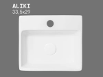 Lave-mains ALIKI 33,5 cm blanc brillant. Rectangulaire, mural ou à poser, sans trop-plein. Céramique UP-CLEAN. Garantie 10 ans. Livraison gratuite.