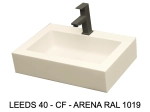 Lave-mains, sur mesure : L 50 à 80 x P 35 à 51 cm, finition lisse mate, 10 couleurs au choix, Anti bactérien, résine Akrytan® teinté dans la masse, Livraison Offerte.