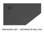 Pentagonal shower tray with corner drain - PENTAGON