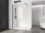 Paroi de douche fixe, réversible, Largeur 78 à 160 cm, Hauteur 195 cm, verre sécurité 10 mm et traité anti-calcaire STOCK DISPONIBLE livraison offerte et rapide.