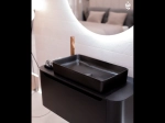 Vasque ORNOS rectangulaire 61,5 cm en céramique noir mat. Lavabo design à poser avec technologies UP-SLIM et UP-CLEAN. Garantie 10 ans. Livraison gratuite.