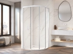 Paroi douche quart de rond, sur mesure, blanc