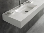 Commandez nos plans double vasque pour salle de bain, avec deux lavabos, sur mesure (120-201 cm x 40-51 cm) résine LIVRAISON OFFERTE