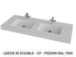 Commandez nos plans double vasque pour salle de bain, avec deux lavabos, sur mesure (120-201 cm x 40-51 cm) résine LIVRAISON OFFERTE