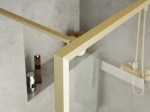 Paroi de douche fixe avec contour de profilés en aluminium, L. 80 à 160 cm, Hauteur 195 cm, verre sécurité 8 mm, traité anti-calcaire STOCK DISPONIBLE livraison offerte et rapide.