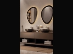 Vasque SKALA 42 cm noire brillante en céramique. Ronde, design à poser, sans trop-plein ni trou robinetterie. Livraison gratuite. Garantie 10 ans.