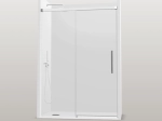 Porte de douche coulissante, sur mesure, blanc