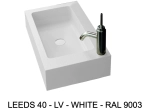 Lave-mains, sur mesure : L 50 à 80 x P 35 à 51 cm, finition lisse mate, 10 couleurs au choix, Anti bactérien, résine Akrytan® teinté dans la masse, Livraison Offerte.