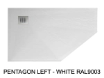 Pentagonal shower tray with corner drain - PENTAGON