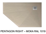 Pentagonal shower tray with corner drain - PENTAGON