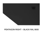 Pentagonal shower tray with corner drain - PENTAGON